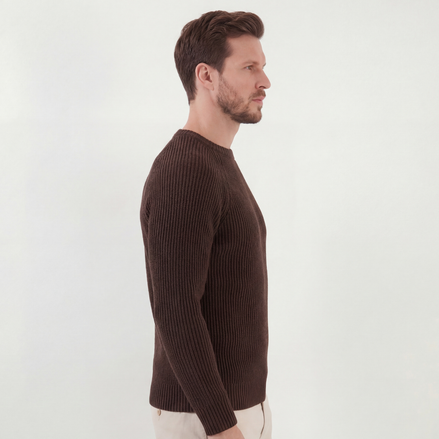 Brown English Rib Crewneck