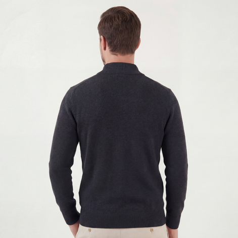 Charcoal Half-Zip Sweater