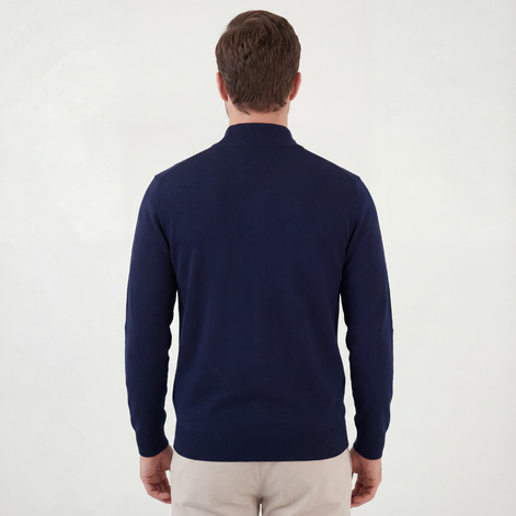Navy Half-Zip Sweater