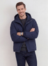 Navy Hooded Puffer Jacket
