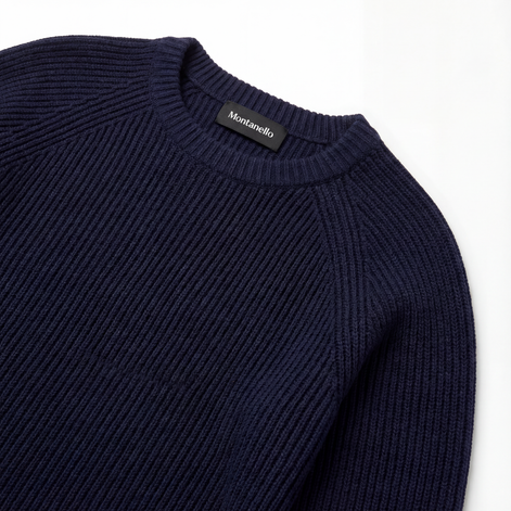 Navy English Rib Crewneck